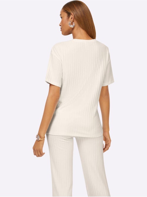 T-shirt Qualité Côtelée Confortable - Taille Standard - Witt - Kiabi