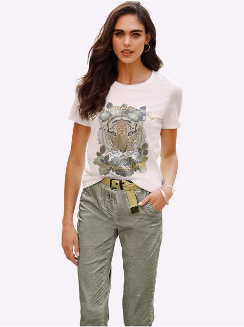 T-shirt Qualité Coton Doux Sur La Peau - Taille Standard - Helline - Kiabi