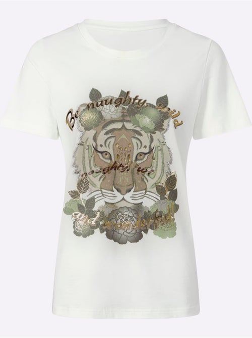 T-shirt Qualité Coton Doux Sur La Peau - Taille Standard - Helline - Kiabi