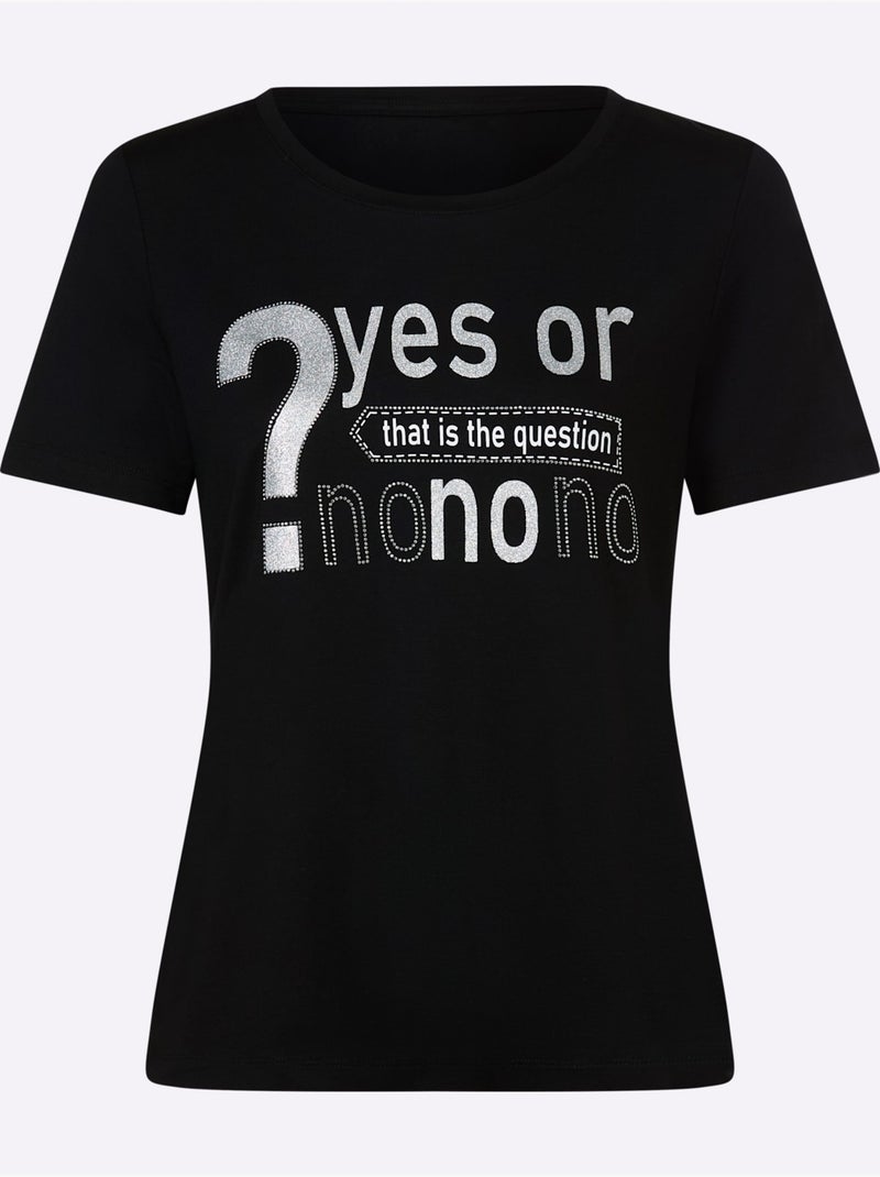 T-shirt Qualité Viscose Douce - Taille Standard - helline Noir - Kiabi