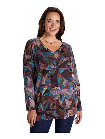 T-shirt raglan évasé mi-long