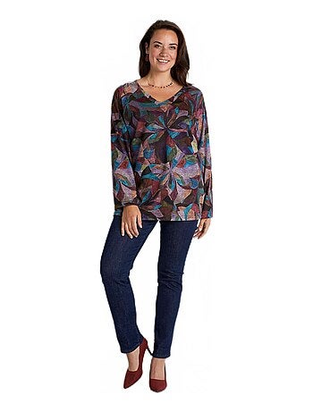 T-shirt raglan évasé mi-long