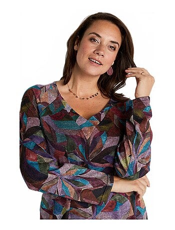 T-shirt raglan évasé mi-long