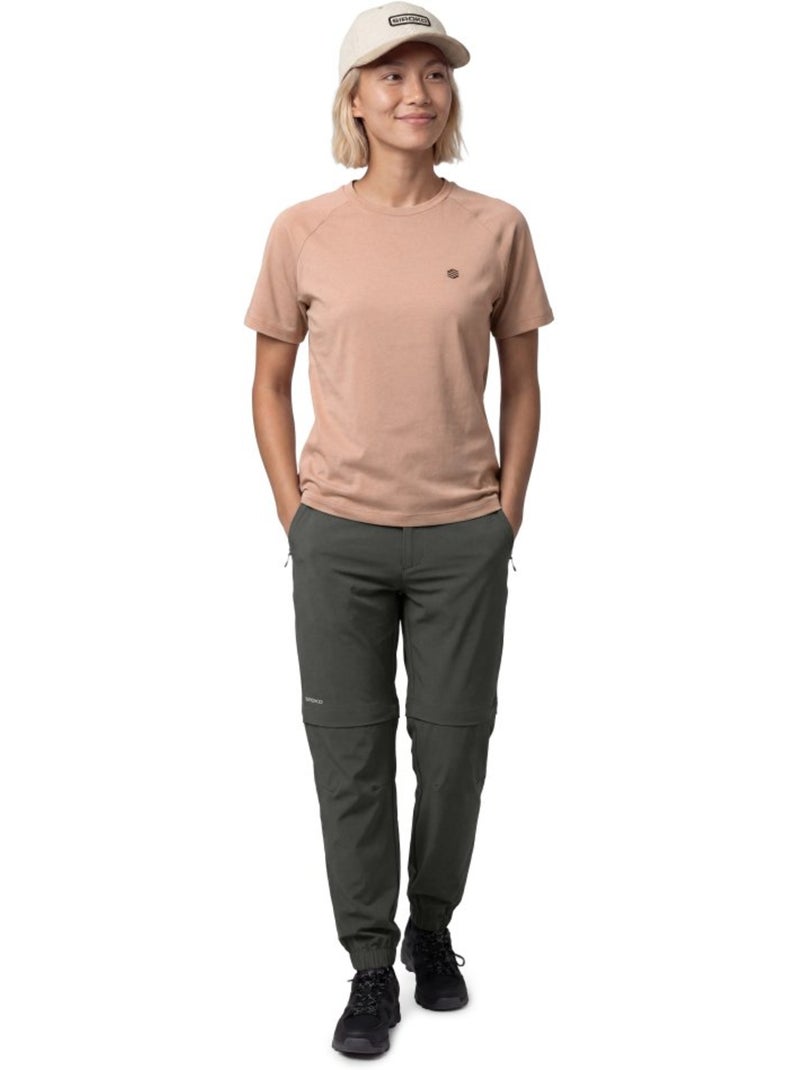 T-shirt randonnée manches courtes femme femme ordesa-w Marron - Kiabi