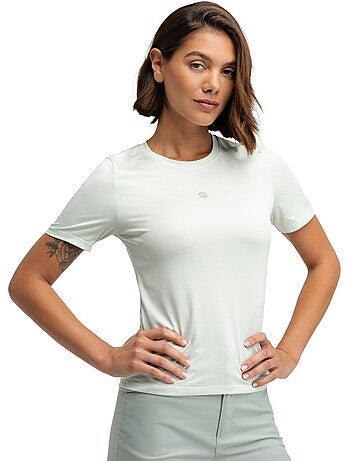 T-shirt randonnée manches courtes femme randonnée femme clarity mint
