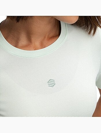 T-shirt randonnée manches courtes femme randonnée femme clarity mint