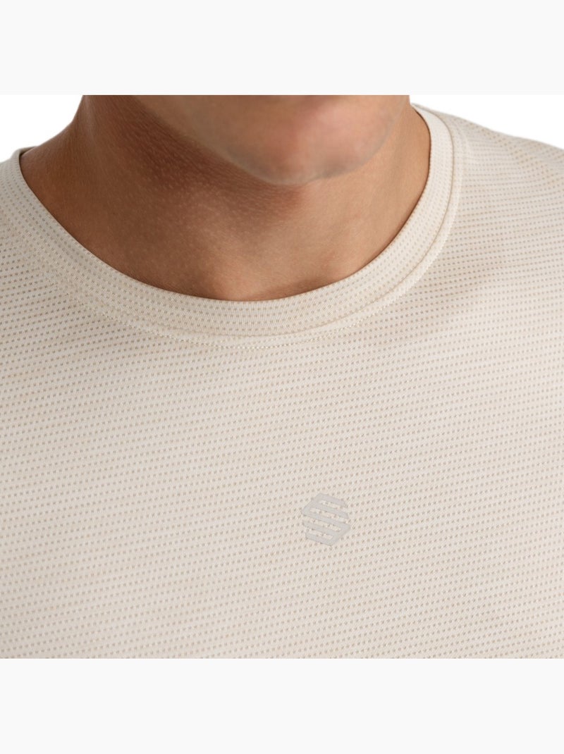 T-shirt randonnée manches courtes homme randonnée homme scout sand Beige - Kiabi