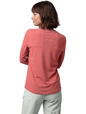 T-shirt randonnée manches longues femme femme nahuel-w brick