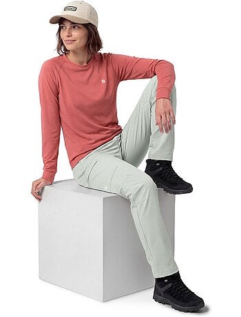 T-shirt randonnée manches longues femme femme nahuel-w brick