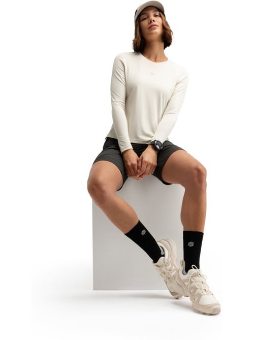 T-shirt randonnée manches longues femme randonnée femme wander sand - Kiabi T-shirt randonnée manches longues femme randonnée femme wander sand - Kiabi