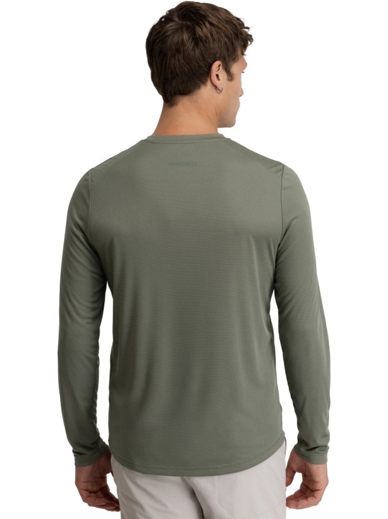 T-shirt randonnée manches longues homme randonnée homme reserve Vert - Kiabi