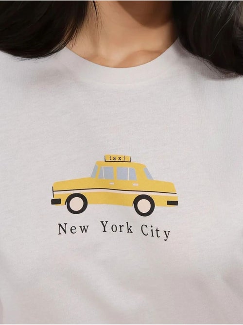 T-shirt ras du cou imprimé surdimensionné - Kiabi T-shirt ras du cou imprimé surdimensionné - Kiabi