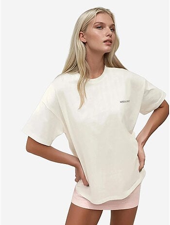 T-shirt ras du cou imprimé surdimensionné