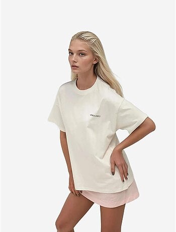 T-shirt ras du cou imprimé surdimensionné