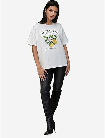 T-shirt ras du cou imprimé surdimensionné hiccup