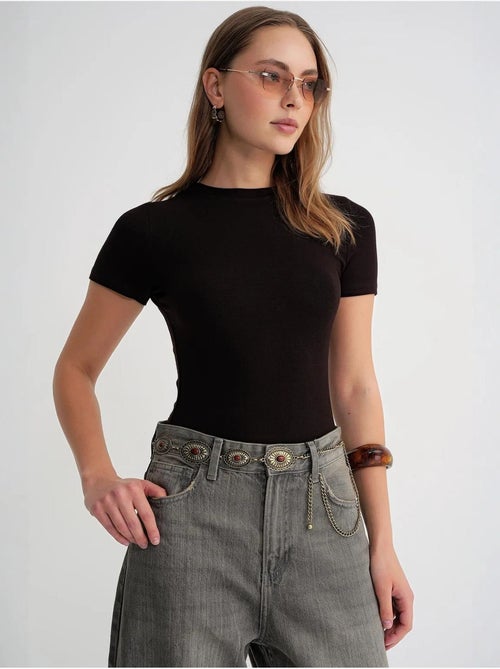T-shirt ras du cou slim fit en coton mixray - Kiabi T-shirt ras du cou slim fit en coton mixray - Kiabi