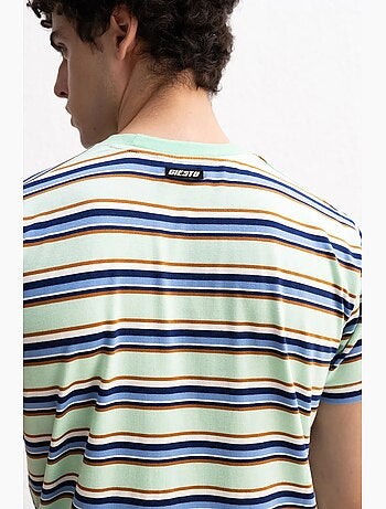 T-shirt rayé à col rond comfort fit giesto