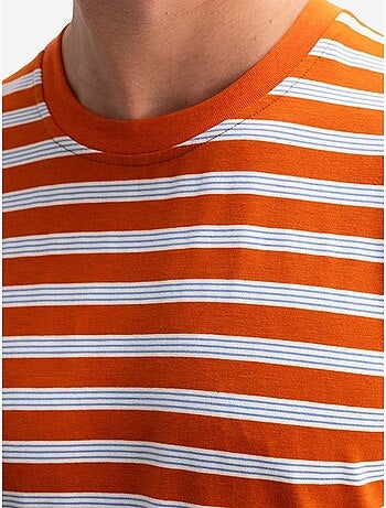 T-shirt rayé à col rond coupe ajustée giesto