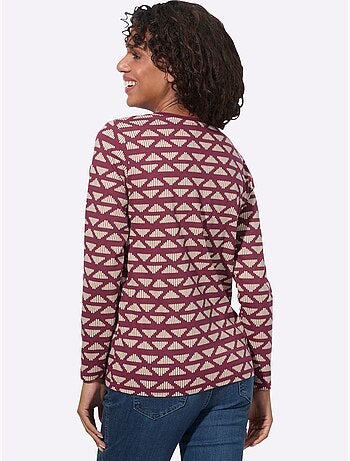 T-shirt rayé à encolure ronde - taille standard - witt