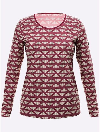 T-shirt rayé à encolure ronde - taille standard - witt