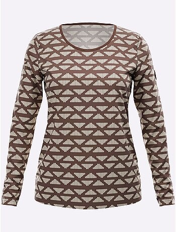 T-shirt rayé à encolure ronde - taille standard - witt