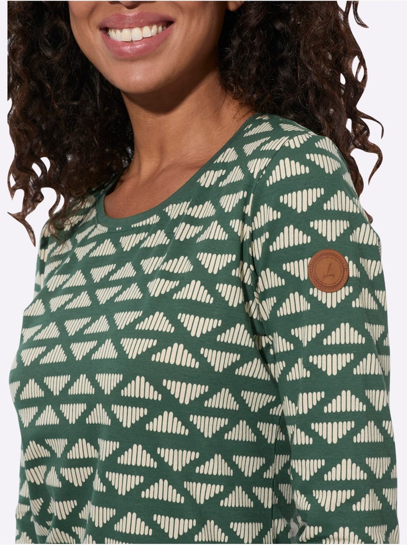 T-shirt rayé à encolure ronde - taille standard - witt Sable - Kiabi