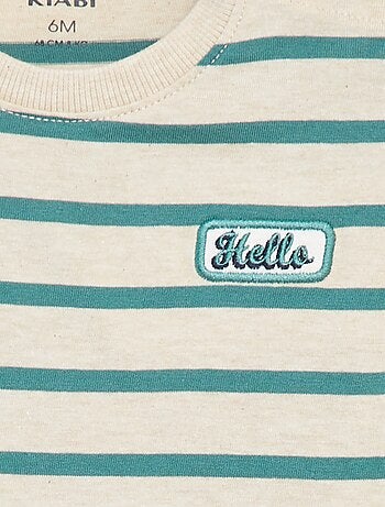 T-shirt rayé à manches courtes