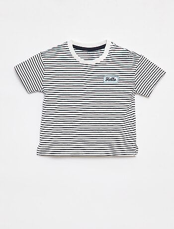 T-shirt rayé à manches courtes
