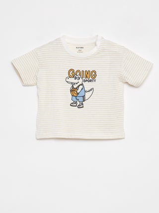 T-shirt rayé à manches courtes