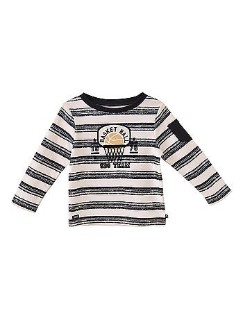 T SHIRT RAYE ANTHRACITE DJOVANI