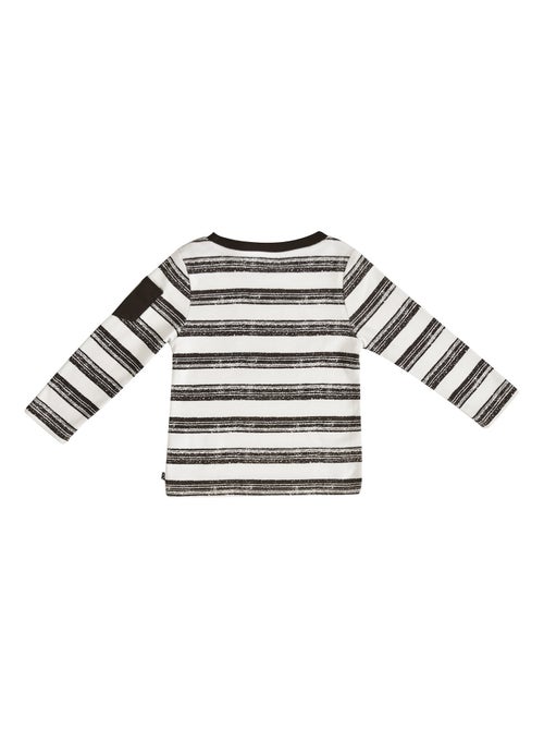 T SHIRT RAYE ANTHRACITE DJOVANI - Kiabi