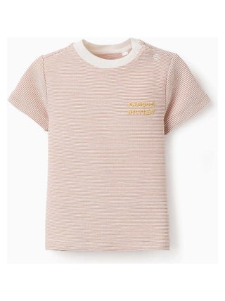T-shirt Rayé avec Imprimé