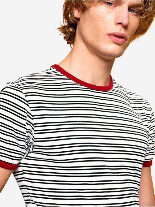 T-shirt rayé coupe ajustée col rond giesto - Kiabi T-shirt rayé coupe ajustée col rond giesto - Kiabi