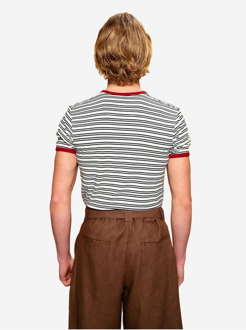 T-shirt rayé coupe ajustée col rond giesto - Kiabi T-shirt rayé coupe ajustée col rond giesto - Kiabi