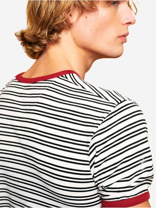 T-shirt rayé coupe ajustée col rond giesto - Kiabi T-shirt rayé coupe ajustée col rond giesto - Kiabi
