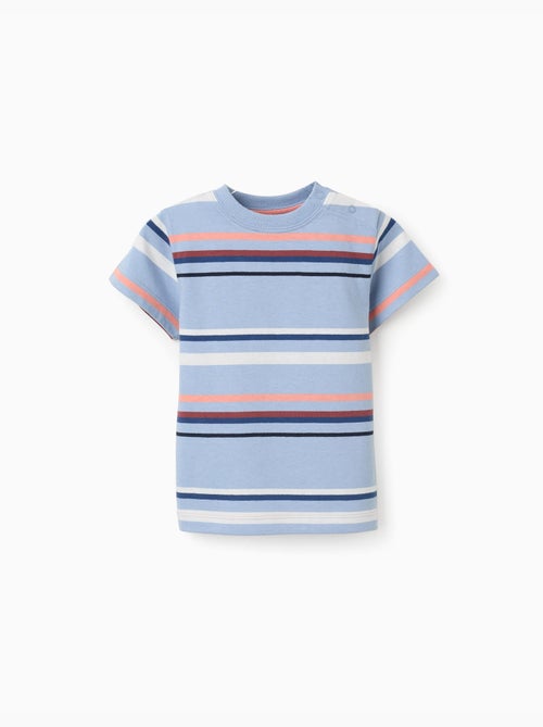 T-shirt rayé en coton - Kiabi