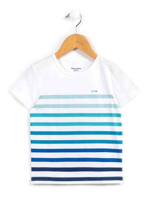 T-Shirt rayé Enfant Sommet de l'Océan - Kiabi