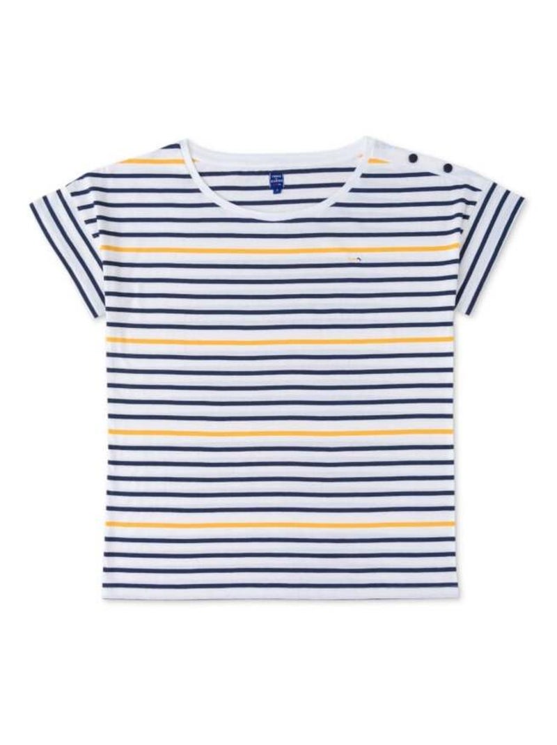 T-shirt rayé jaune multicolore Femme Jaune - Kiabi