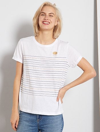 T-shirt rayé 'Longboard Stories'