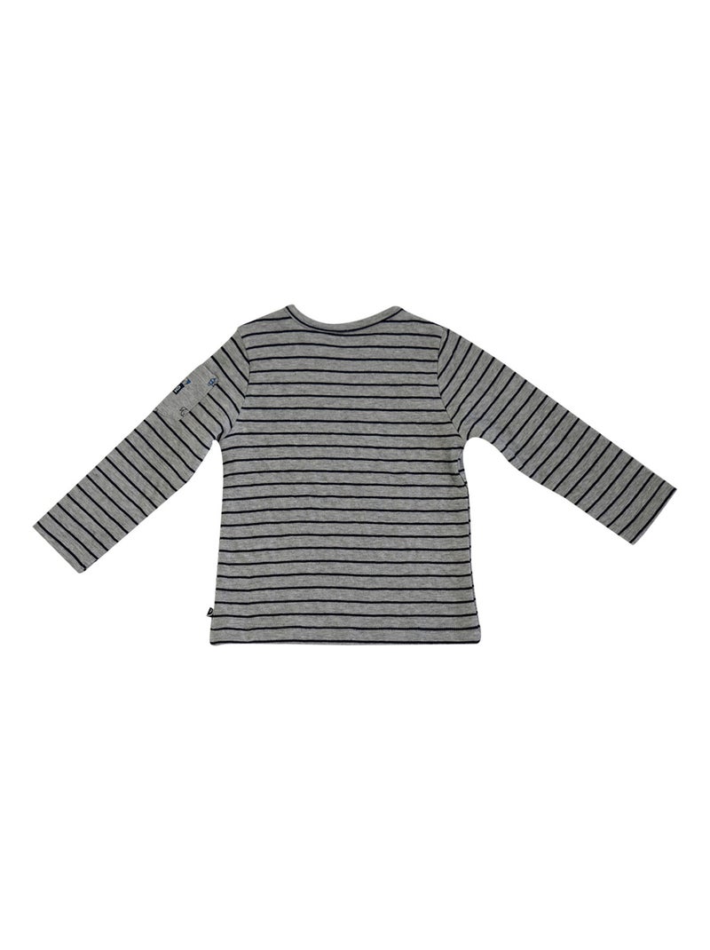 T SHIRT RAYE LOOK RENTREE Blanc - Kiabi