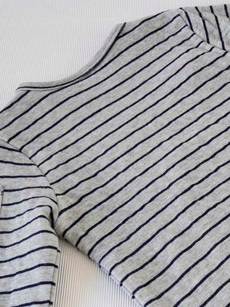 T SHIRT RAYE LOOK RENTREE Blanc - Kiabi