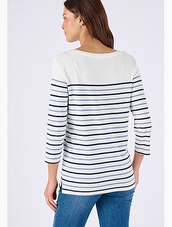 T-shirt rayé maille interlock - Happy D. by Damart