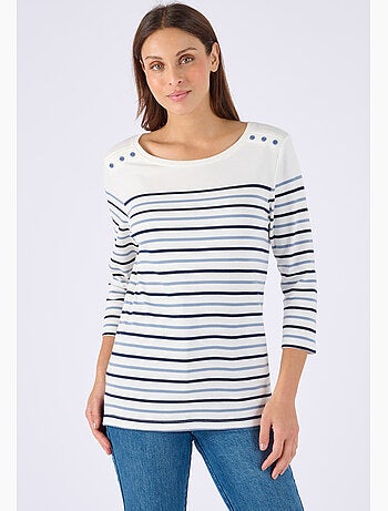 T-shirt rayé maille interlock - Happy D. by Damart