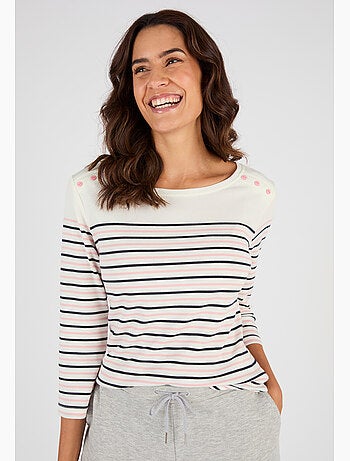 T-shirt rayé maille interlock - Happy D. by Damart