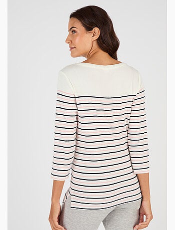 T-shirt rayé maille interlock - Happy D. by Damart