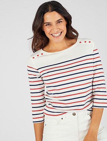 T-shirt rayé maille interlock - Happy D. by Damart