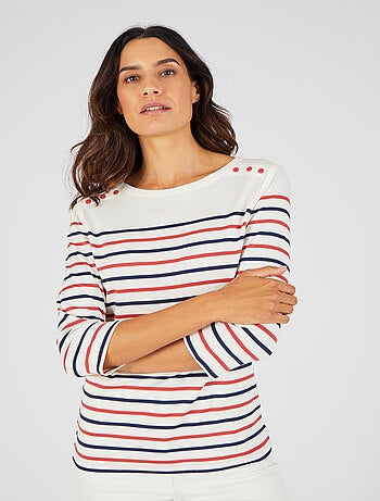 T-shirt rayé maille interlock - Happy D. by Damart