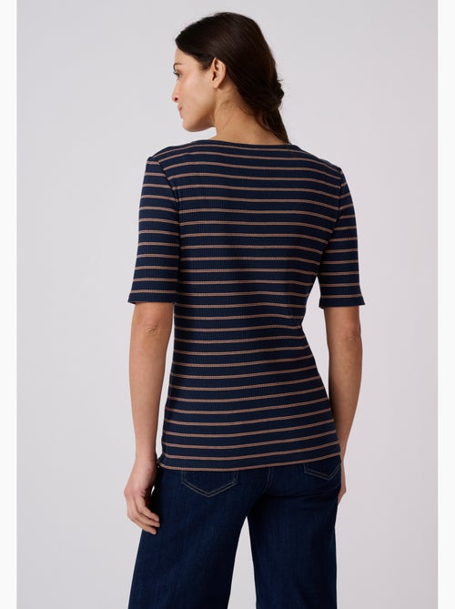 T-shirt rayé manches aux coudes - Damart - Kiabi