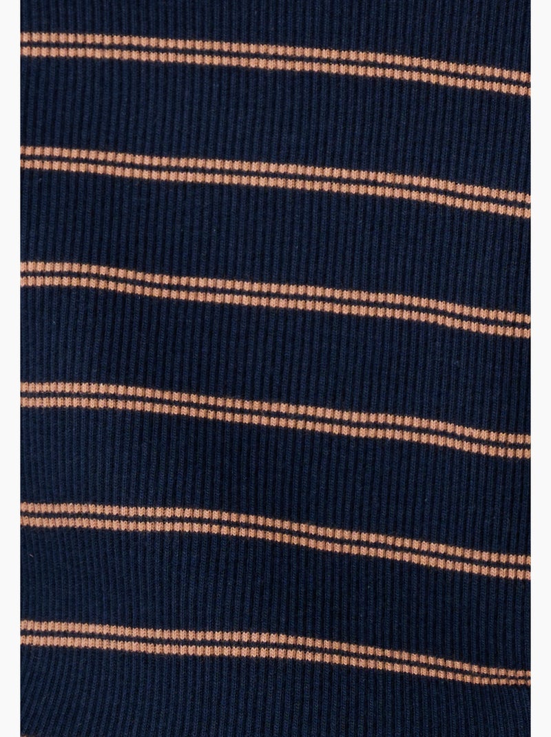 T-shirt rayé manches aux coudes - Damart Bleu - Kiabi