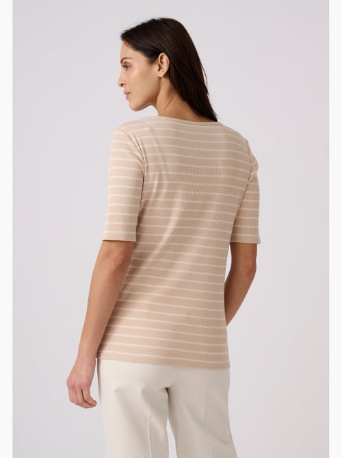 T-shirt rayé manches aux coudes - Damart - Kiabi